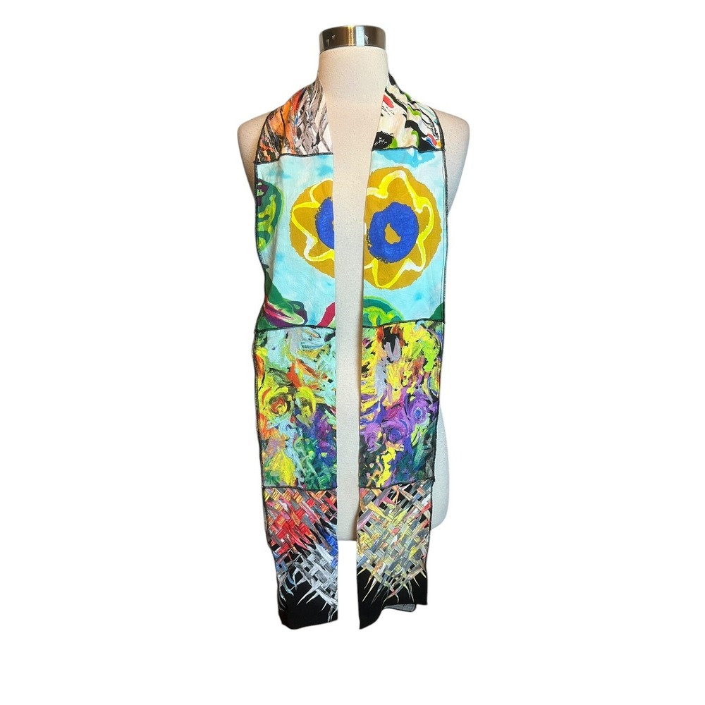 Jams World Patchwork Scarf Headwrap long colorful USA